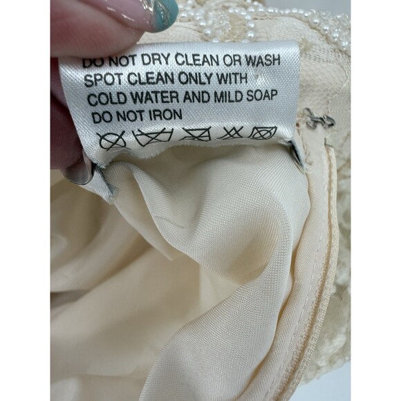 VINTAGE BRILLIANTE by J.A. Silk Beaded  Dress EMBELLISHED PEARL SEQUIN SZ SMALL - Picture 11 of 11